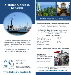Stadtführung Konzil Konstanz, Reiseleiter Bodensee, Gästeführer Konstanz